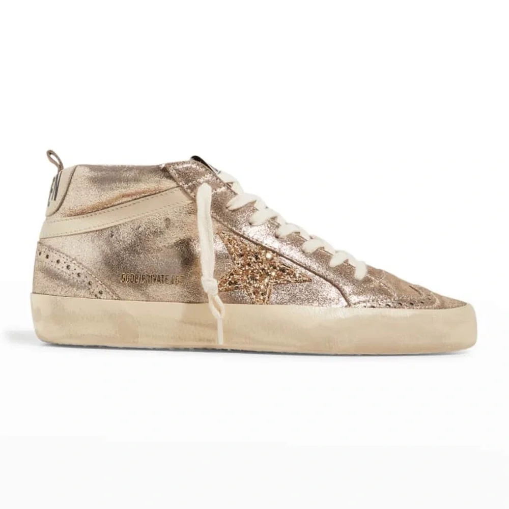 Golden Goose Midstar Private Grey Gold Creme Brule' Sneakers - Picture 3 of 15